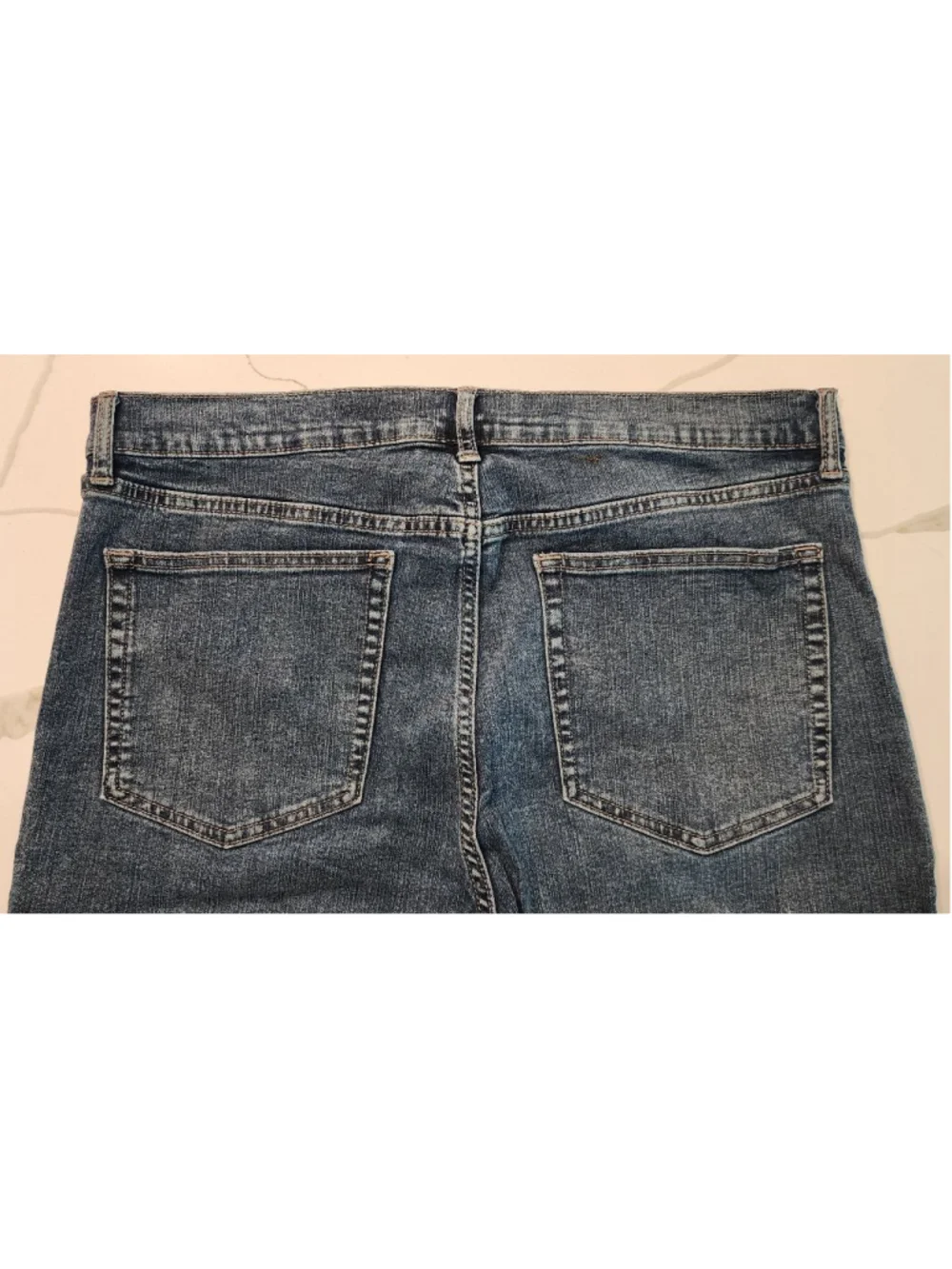 Jessica Simpson Harmony High Rise Slim Straight Cargo Jeans Size 16 Blue Denim